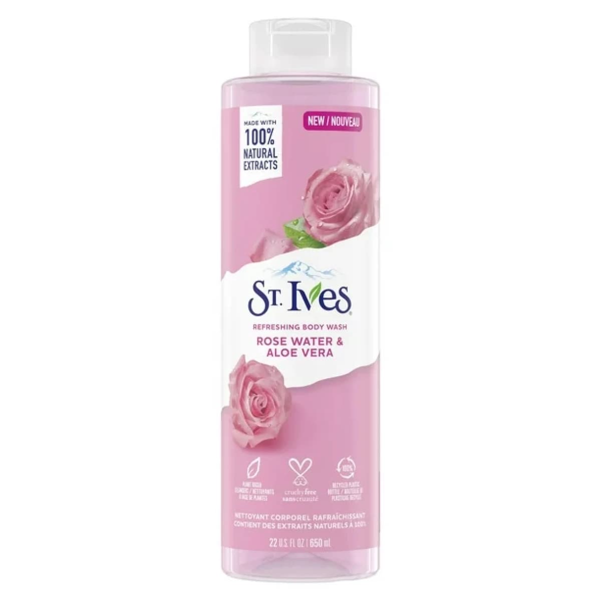 St. Ives Rose Water & Aloe Vera  Body Wash 650ml