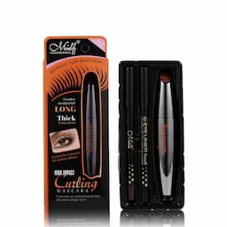 M.N Curling Mascara 3 in 1Waterproof Mascara + 2 Eyeliner Pencil