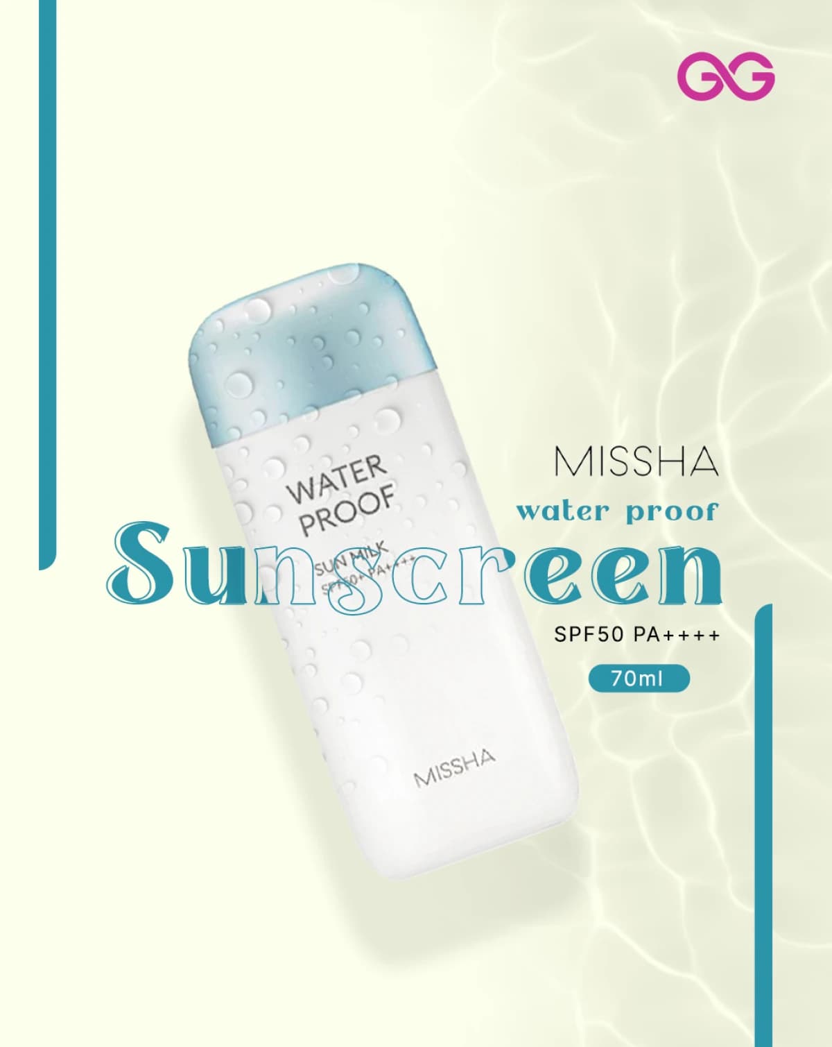 Missha All Around Waterproof Sunscreen SPF50 PA++++ 70ml