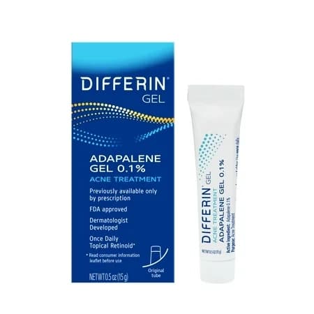 Differin Acne Treatment Adapalene 0.1% Gel Tube 15g