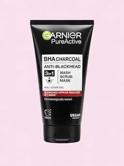 Garnier Pure Active BHA Charcoal 3in1 Wash Scrub Mask 150ml