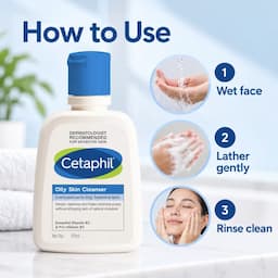Cetaphil Oily Skin Cleanser Combination to Oily, Sensitive Skin 125ml (Ind)
