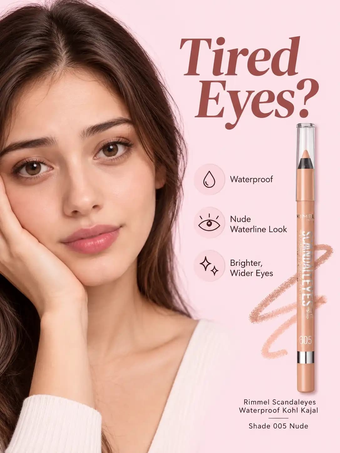 Rimmel Scandaleyes Waterproof Kohl Kajal - 005 Nude